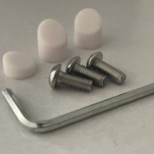 Achterspatbord rubberen afdekdopjes Wit + schroeven