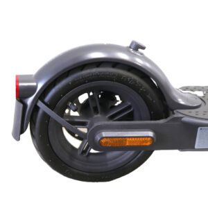 Achterwiel plastic cover Zwart met Gele reflectoren