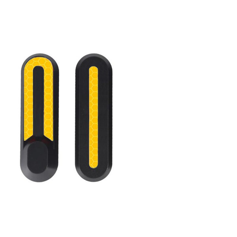 Voorwiel plastic cover Zwart met Gele reflecterende stickers - Afbeelding 2